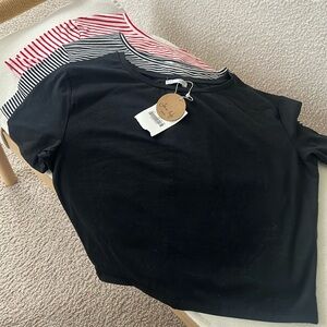 💫NWT 3pk ZARA CROP TOP TEES💫